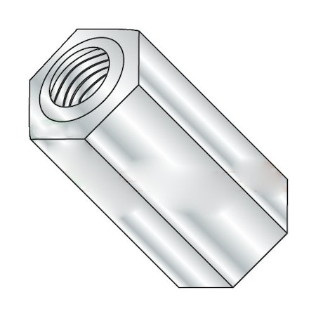 Newport Fasteners Hex Standoff, #4-40 Thrd Sz, 3/4 in L, Brass Nickel Plated, 1/4" Hex W, 500 PK 947667